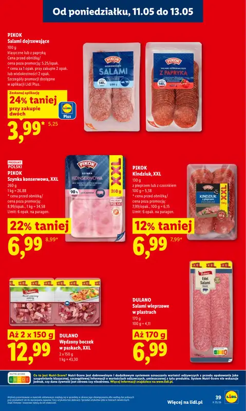 Lidl - gazetka promocyjna Oferta od poniedziałku od poniedziałku 11.05 do środy 13.05 - strona 39