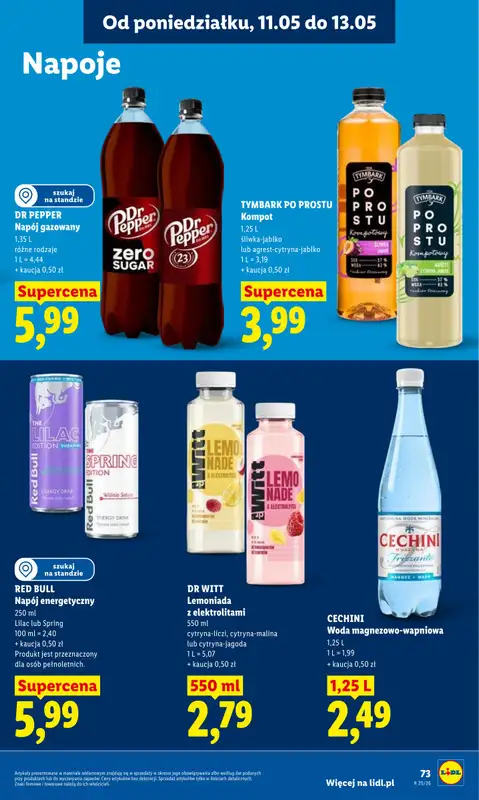 Lidl - gazetka promocyjna Oferta od poniedziałku od poniedziałku 11.05 do środy 13.05 - strona 73