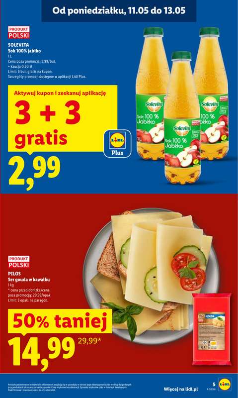 Lidl - gazetka promocyjna Oferta od poniedziałku od poniedziałku 11.05 do środy 13.05 - strona 5