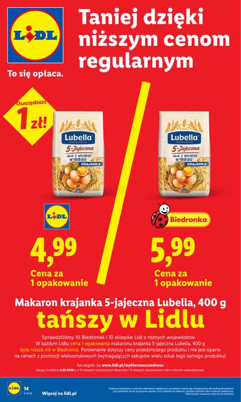 Lidl - gazetka promocyjna Oferta od poniedziałku od poniedziałku 11.05 do środy 13.05 - strona 14