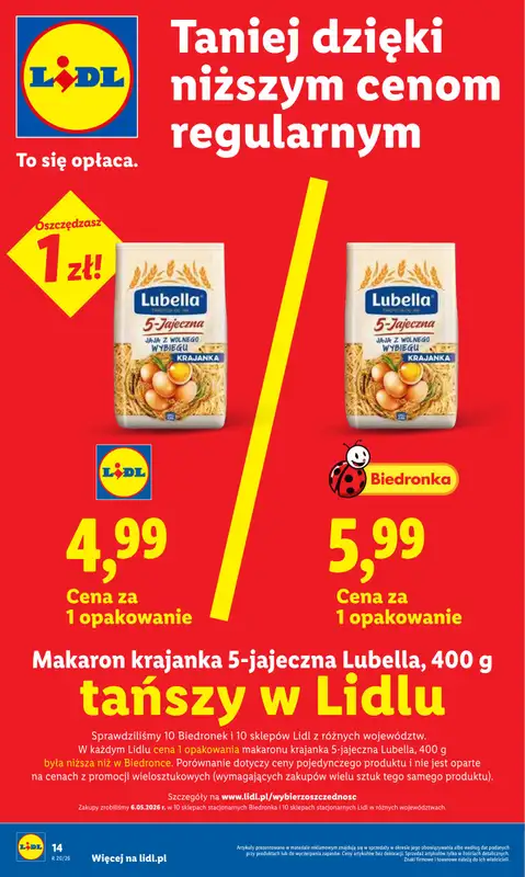 Lidl - gazetka promocyjna Oferta od poniedziałku od poniedziałku 11.05 do środy 13.05 - strona 14