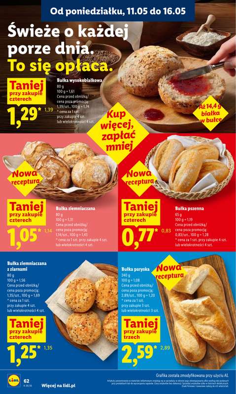 Lidl - gazetka promocyjna Oferta od poniedziałku od poniedziałku 11.05 do środy 13.05 - strona 62