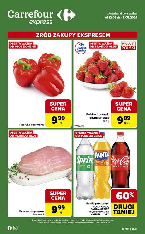Carrefour Express - gazetka promocyjna Gazetka Express od wtorku 12.05 do poniedziałku 18.05
