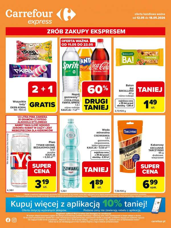 Carrefour Express - gazetka promocyjna Gazetka Express od wtorku 12.05 do poniedziałku 18.05