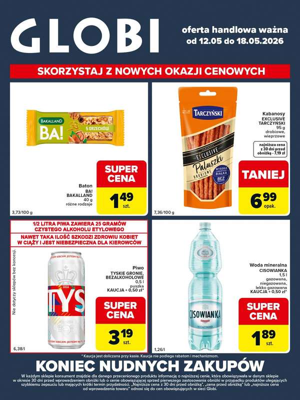 Globi - gazetka promocyjna Gazetka Globi od wtorku 12.05 do poniedziałku 18.05