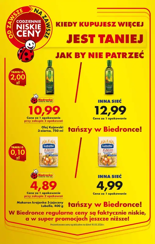 Biedronka - gazetka promocyjna Kupujesz więcej, jest taniej  