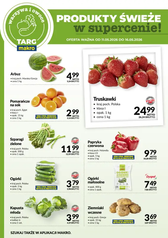 Makro - gazetka promocyjna Targ MAKRO - oferta świeża w super cenach! od poniedziałku 11.05 do soboty 16.05 - strona 5
