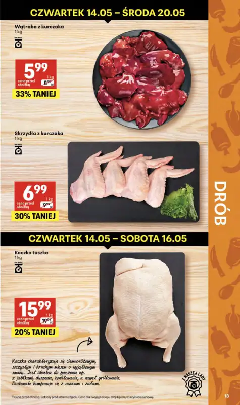 Delikatesy Centrum - gazetka promocyjna Gazetka  do środy 20.05 - strona 13