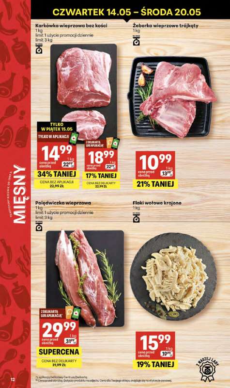 Delikatesy Centrum - gazetka promocyjna Gazetka  do środy 20.05 - strona 12