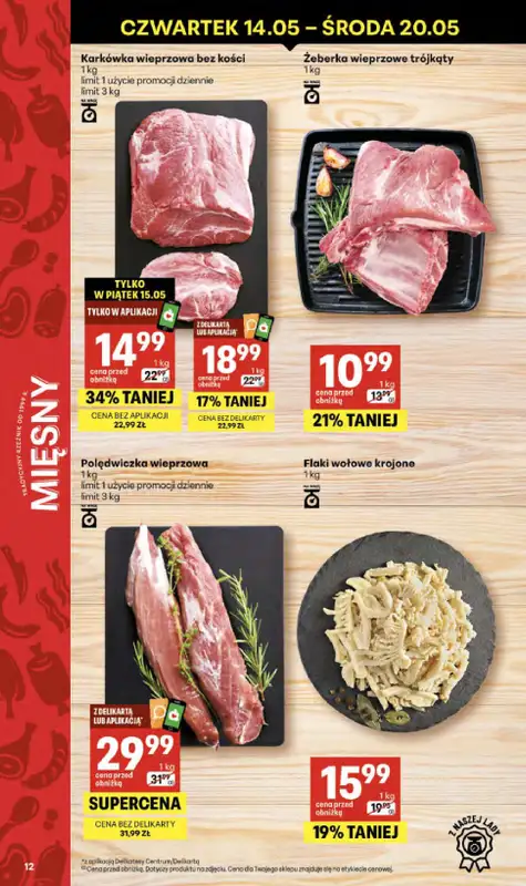 Delikatesy Centrum - gazetka promocyjna Gazetka  do środy 20.05 - strona 12