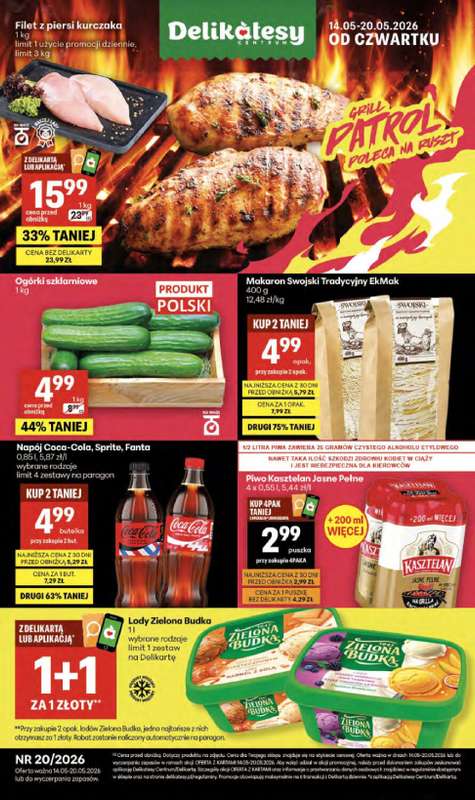 Delikatesy Centrum - gazetka promocyjna Gazetka  do środy 20.05