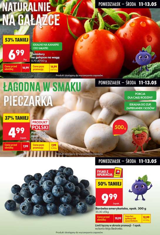 Biedronka - gazetka promocyjna Biedronkowe oszczędności od poniedziałku 11.05 do środy 13.05 - strona 3
