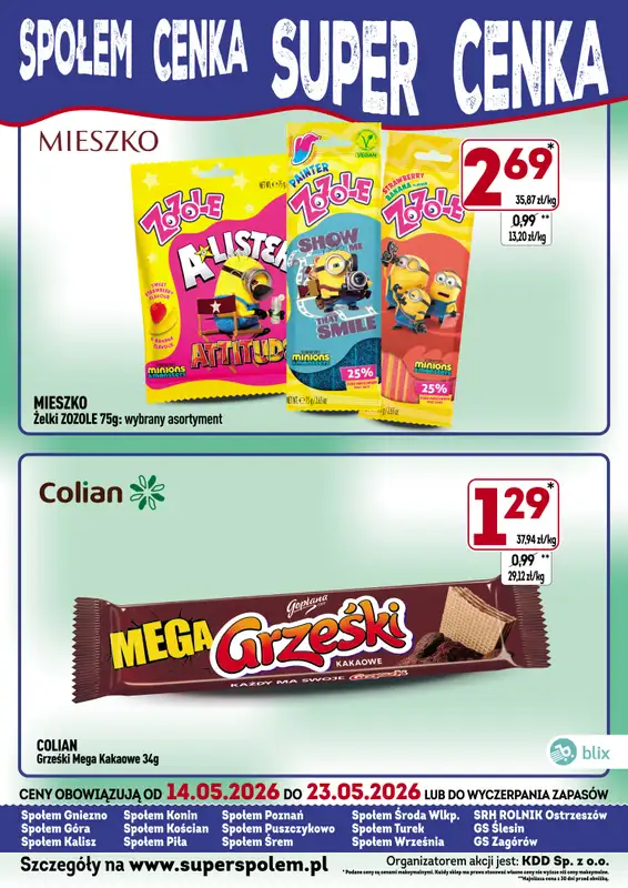 Społem - Blisko i Korzystnie - gazetka promocyjna Społem Cenka Super Cenka od czwartku 14.05 do soboty 23.05 - strona 4
