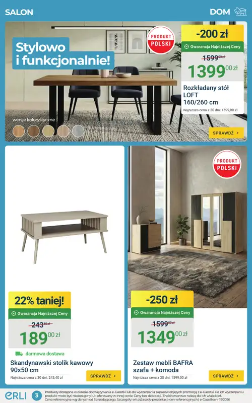 ERLI - gazetka promocyjna Wyposaż dom taniej z ERLI! od środy 13.05 do niedzieli 17.05 - strona 3