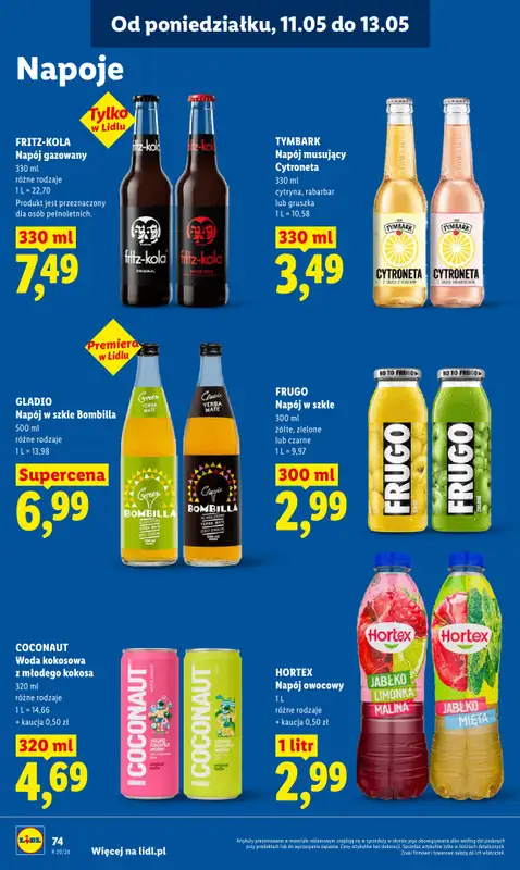 Lidl - gazetka promocyjna Oferta od poniedziałku od poniedziałku 11.05 do środy 13.05 - strona 74