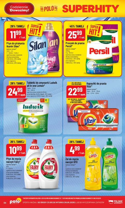 POLOmarket - gazetka promocyjna Gazetka od środy 13.05 do wtorku 19.05 - strona 54