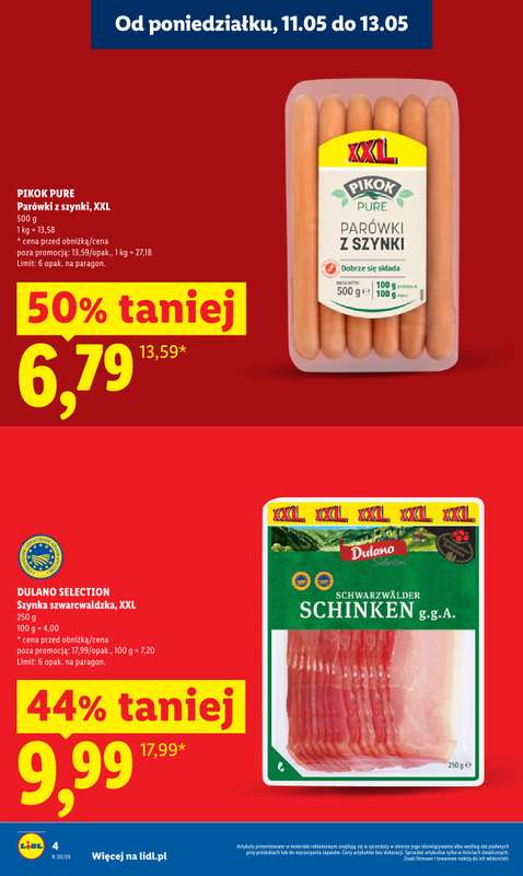 Lidl - gazetka promocyjna Oferta od poniedziałku od poniedziałku 11.05 do środy 13.05 - strona 4