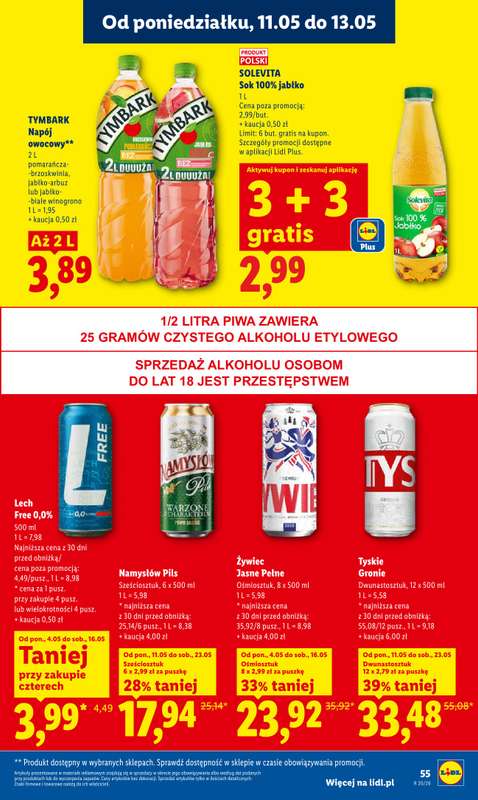 Lidl - gazetka promocyjna Oferta od poniedziałku od poniedziałku 11.05 do środy 13.05 - strona 55