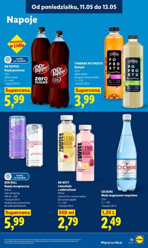 Lidl - gazetka promocyjna Oferta od poniedziałku od poniedziałku 11.05 do środy 13.05 - strona 73