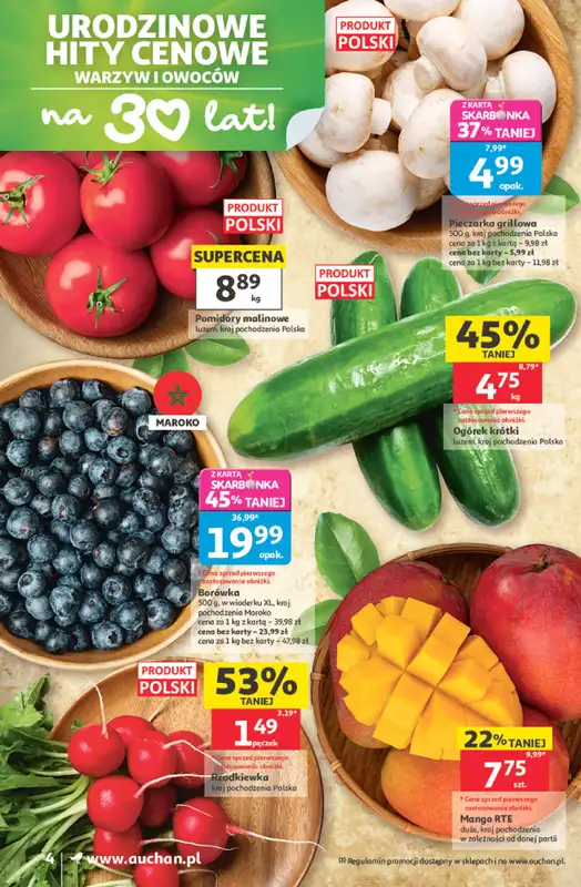 Auchan - gazetka promocyjna Gazetka 30 Lat Supermarket Auchan od czwartku 14.05 do środy 20.05 - strona 4