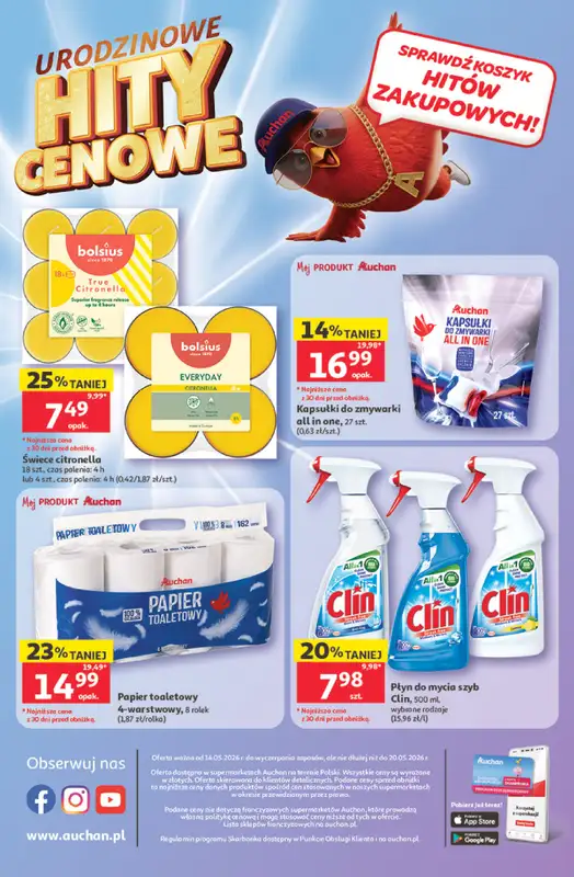 Auchan - gazetka promocyjna Gazetka 30 Lat Supermarket Auchan od czwartku 14.05 do środy 20.05 - strona 8