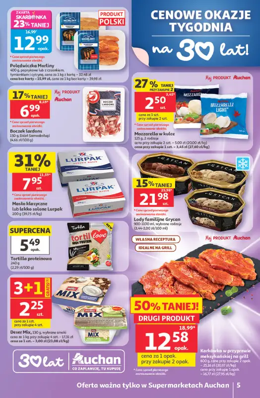 Auchan - gazetka promocyjna Gazetka 30 Lat Supermarket Auchan od czwartku 14.05 do środy 20.05 - strona 5