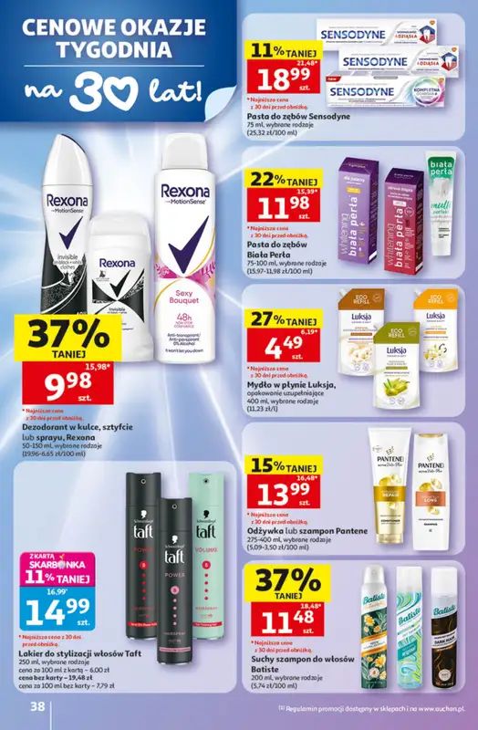Auchan - gazetka promocyjna Gazetka 30 Lat Hipermarket Auchan od czwartku 14.05 do środy 20.05 - strona 38