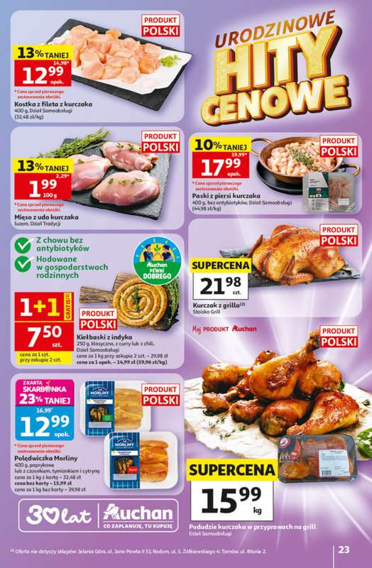 Auchan - gazetka promocyjna Gazetka 30 Lat Hipermarket Auchan od czwartku 14.05 do środy 20.05 - strona 23