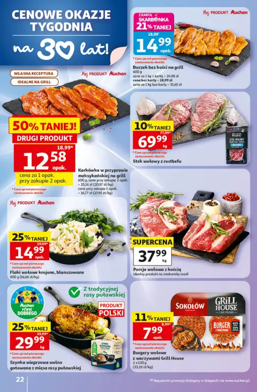 Auchan - gazetka promocyjna Gazetka 30 Lat Hipermarket Auchan od czwartku 14.05 do środy 20.05 - strona 22