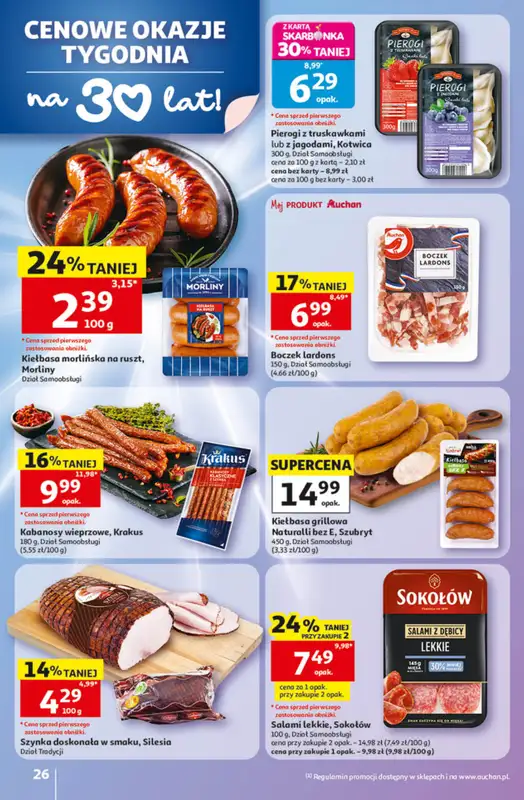 Auchan - gazetka promocyjna Gazetka 30 Lat Hipermarket Auchan od czwartku 14.05 do środy 20.05 - strona 26