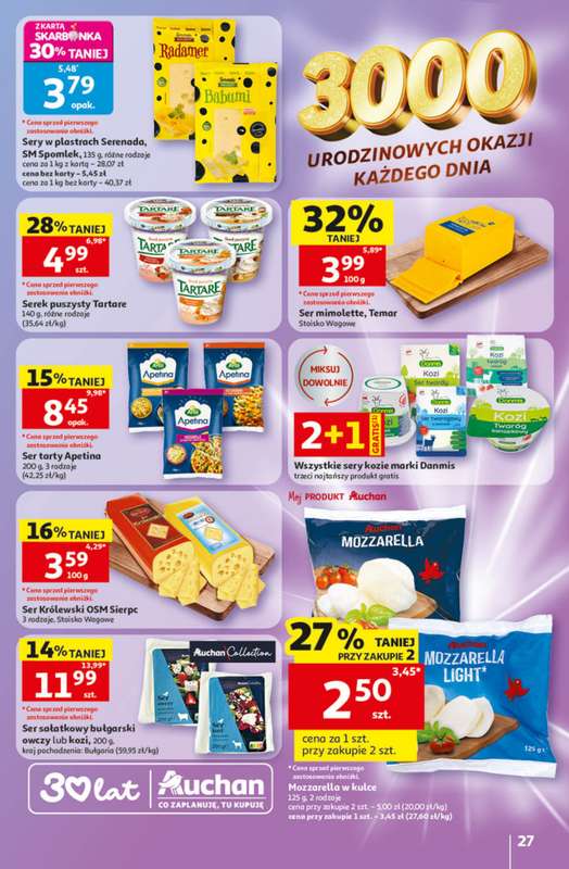 Auchan - gazetka promocyjna Gazetka 30 Lat Hipermarket Auchan od czwartku 14.05 do środy 20.05 - strona 27