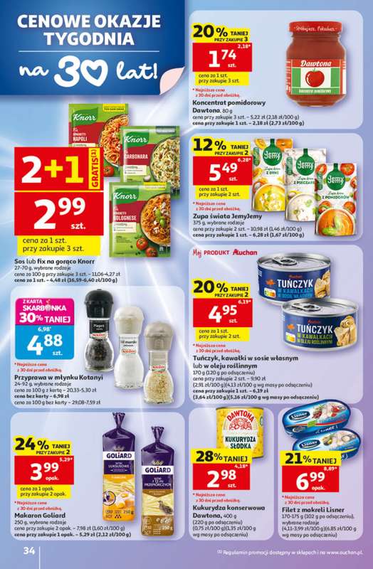 Auchan - gazetka promocyjna Gazetka 30 Lat Hipermarket Auchan od czwartku 14.05 do środy 20.05 - strona 34