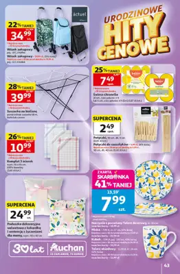 Auchan - gazetka promocyjna Gazetka 30 Lat Hipermarket Auchan od czwartku 14.05 do środy 20.05 - strona 43