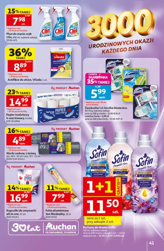 Auchan - gazetka promocyjna Gazetka 30 Lat Hipermarket Auchan od czwartku 14.05 do środy 20.05 - strona 41