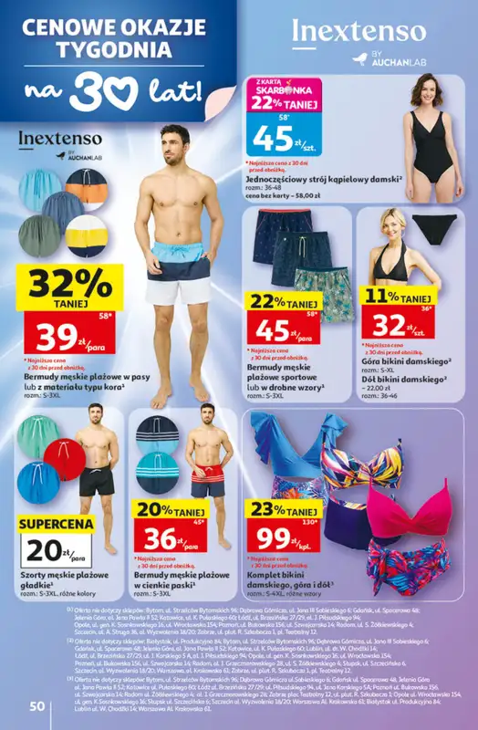 Auchan - gazetka promocyjna Gazetka 30 Lat Hipermarket Auchan od czwartku 14.05 do środy 20.05 - strona 50