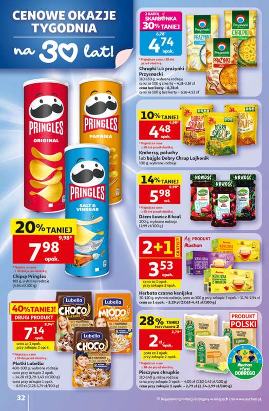 Auchan - gazetka promocyjna Gazetka 30 Lat Hipermarket Auchan od czwartku 14.05 do środy 20.05 - strona 32