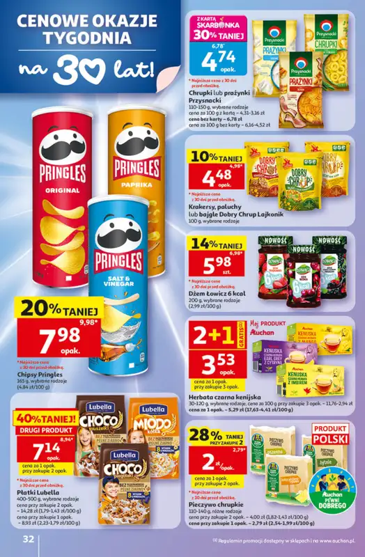 Auchan - gazetka promocyjna Gazetka 30 Lat Hipermarket Auchan od czwartku 14.05 do środy 20.05 - strona 32