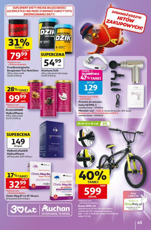 Auchan - gazetka promocyjna Gazetka 30 Lat Hipermarket Auchan od czwartku 14.05 do środy 20.05 - strona 45