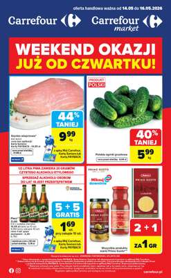 Carrefour Market - gazetka promocyjna Gazetka Weekend okazji  już od czwartku od czwartku 14.05 do soboty 16.05