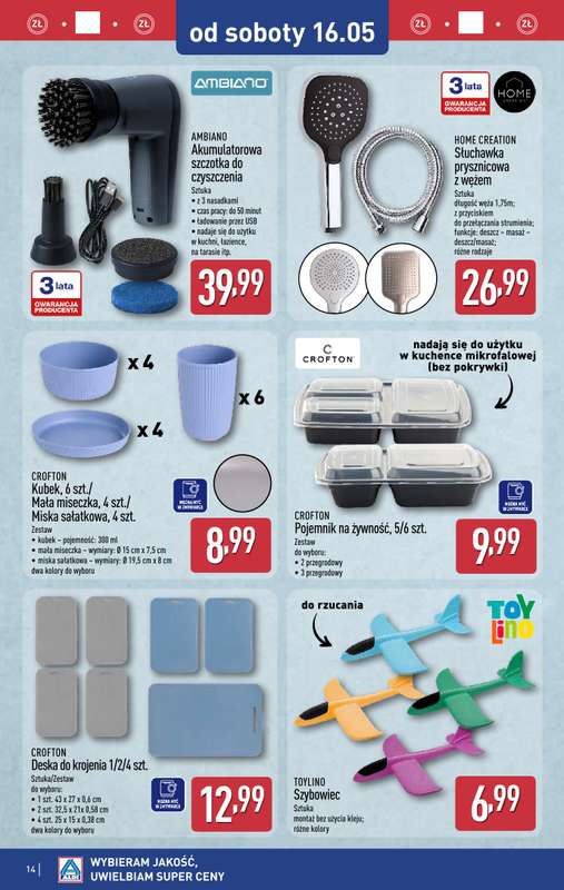 Aldi - gazetka promocyjna Aldi ma to coś! od środy 13.05 do soboty 16.05 - strona 14