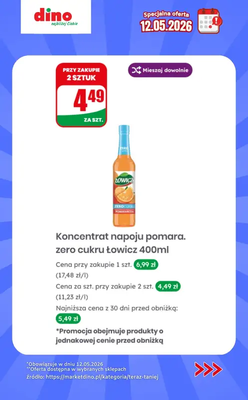 Dino - gazetka promocyjna Specjalna oferta na 12.05.2026 - promocje spoza gazetki od wtorku 12.05 do wtorku 12.05 - strona 9