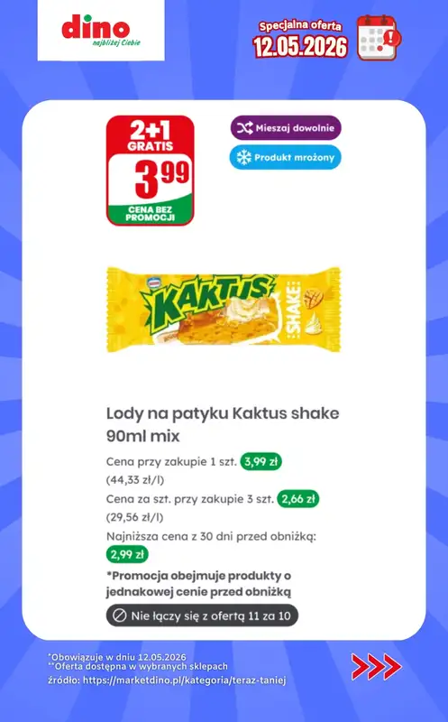 Dino - gazetka promocyjna Specjalna oferta na 12.05.2026 - promocje spoza gazetki od wtorku 12.05 do wtorku 12.05 - strona 8
