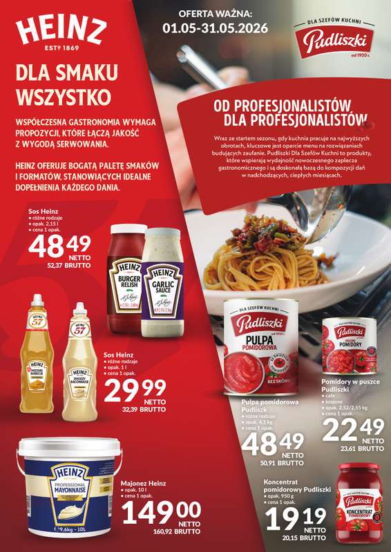 Makro - gazetka promocyjna Ulotka Heinz od wtorku 12.05 do niedzieli 31.05