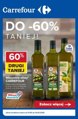 Carrefour - gazetka promocyjna Do -60% TANIEJ! od czwartku 14.05 do soboty 16.05