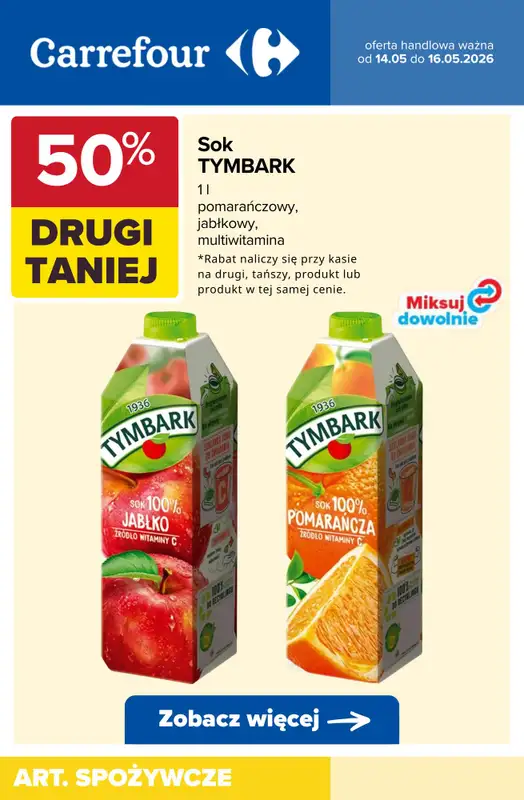 Carrefour - gazetka promocyjna Do -60% TANIEJ! od czwartku 14.05 do soboty 16.05 - strona 6