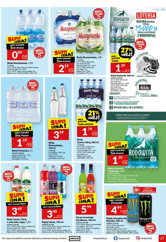 Twój Market - gazetka promocyjna Gazetka od środy 13.05 do wtorku 19.05 - strona 27