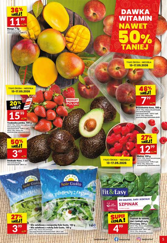 Twój Market - gazetka promocyjna Gazetka od środy 13.05 do wtorku 19.05 - strona 5