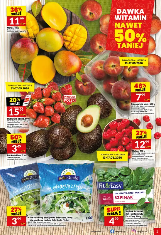 Twój Market - gazetka promocyjna Gazetka od środy 13.05 do wtorku 19.05 - strona 5