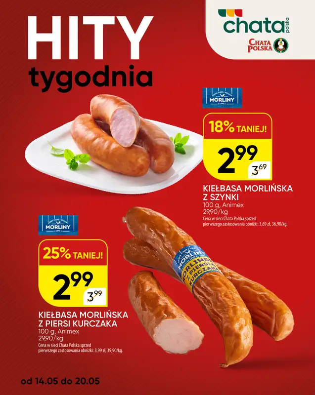 Chata Polska - gazetka promocyjna Hity tygodnia 14-20.05  do środy 20.05 - strona 2