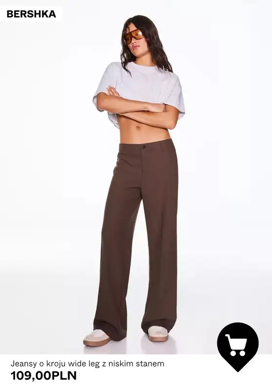 Bershka - gazetka promocyjna Spodnie damskie WIDE LEG od wtorku 12.05  - strona 10